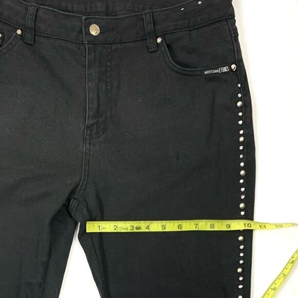 Vintage Western Ethics High Rise Black Studded Jeans - Picture 6 of 9